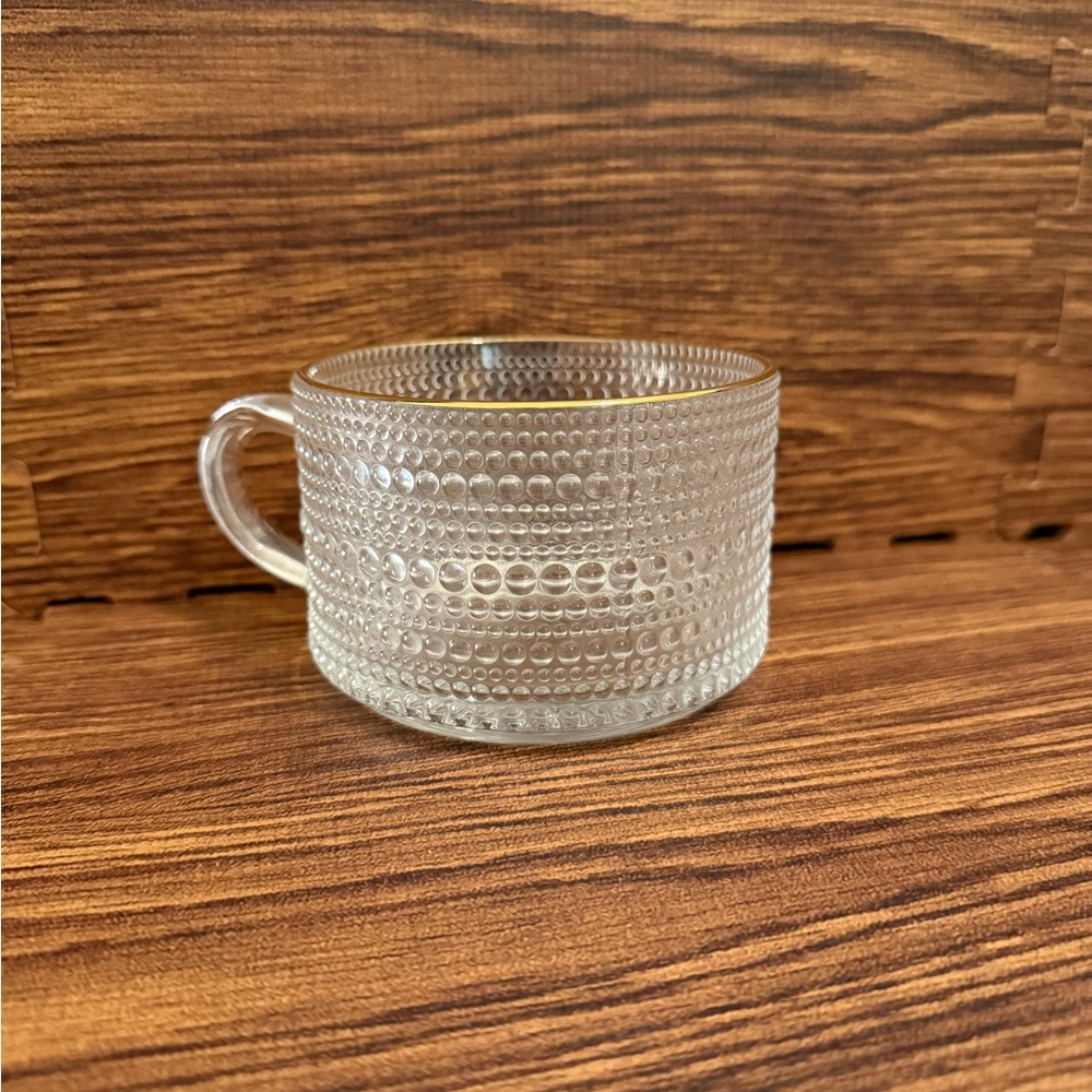 Elegant Clear Glass Teacup/Coffee